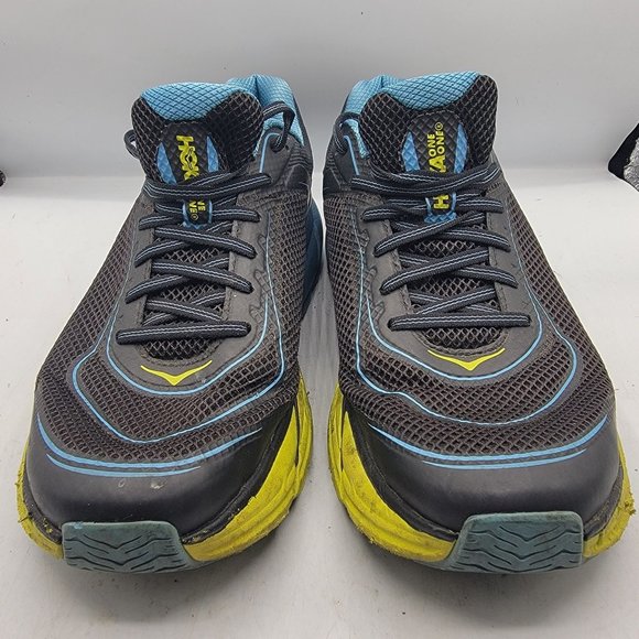 Hoka One One Mens Size 12 Napali Black Blue Yellow Running Sneakers Shoes main image 4